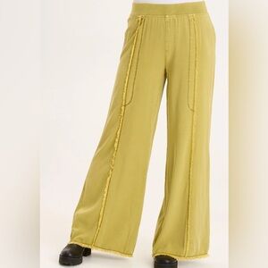 XCVI WEARABLES TERRACED WIDE LEG PANT IN LEMON